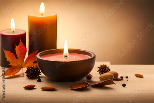 spa still life with candles