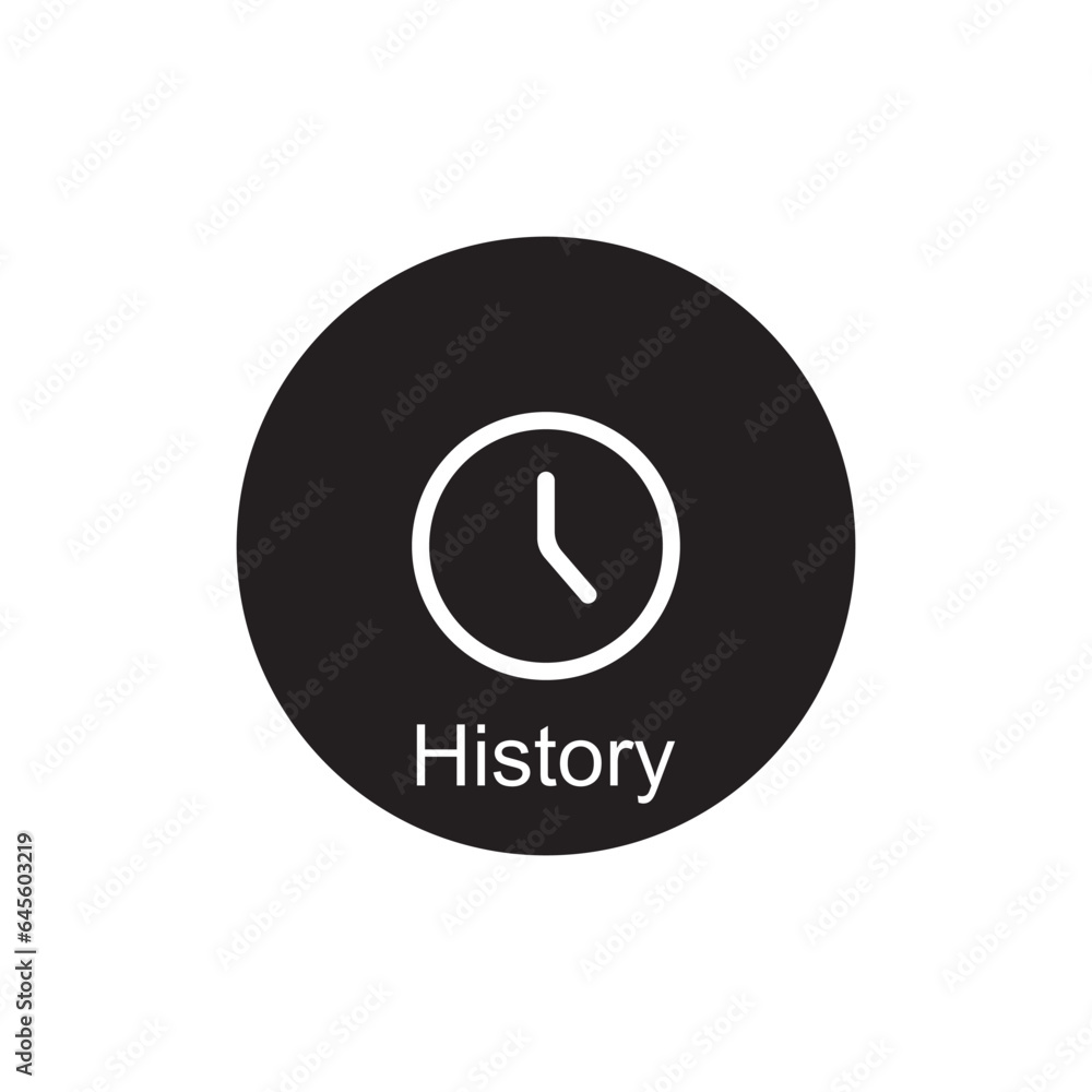 history icon vector history icon vector