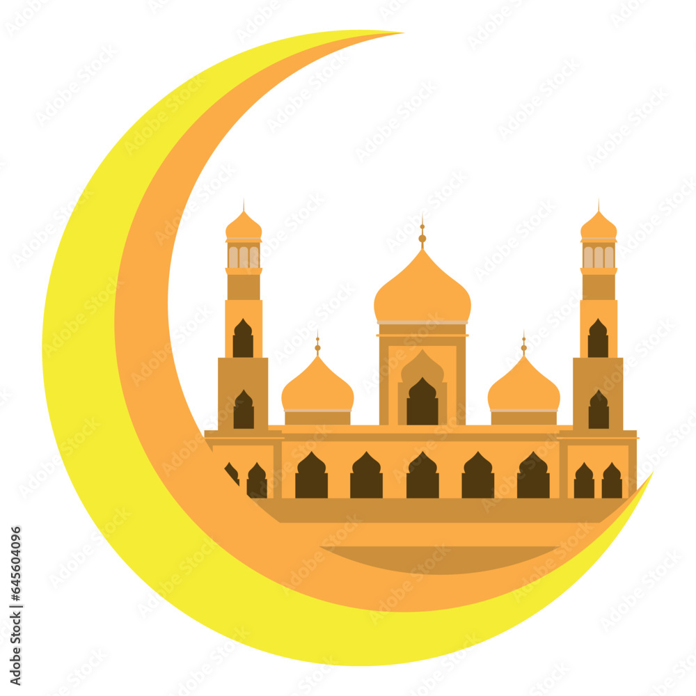 Mosque and Moon