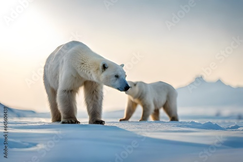 polar bear in the snow © Aansa