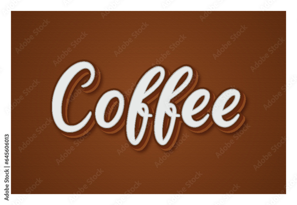 Editable Coffee 3d styles mockup concept text effect style Editable Coffee 3d styles mockup concept text effect style