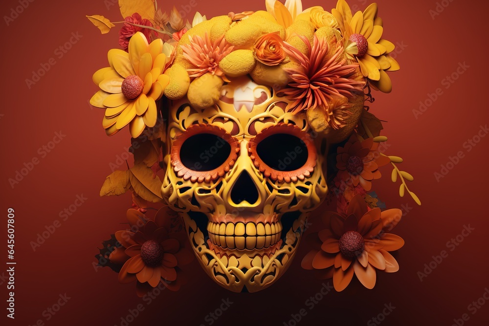Happy Dia De Los Muertos Concept. Dia De Los Muertos Background. Dia De Los Muertos Theme. Generative Ai Happy Dia De Los Muertos Concept. Dia De Los Muertos Background. Dia De Los Muertos Theme. Generative Ai