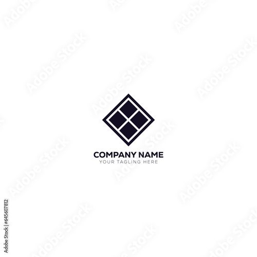 Geometric ceramics and tile floor industry logo design vector graphic