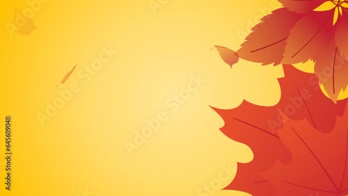 Animated video of falling maple leaves.