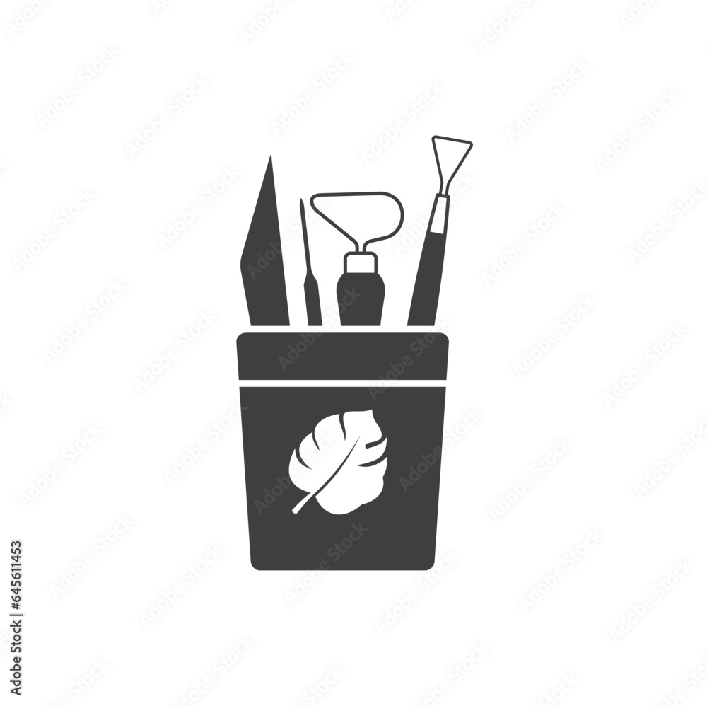 illustration of potter's tools, vector art. illustration of potter's tools, vector art.
