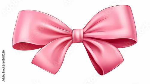 Hand drawn cartoon beautiful pink bow illustration 