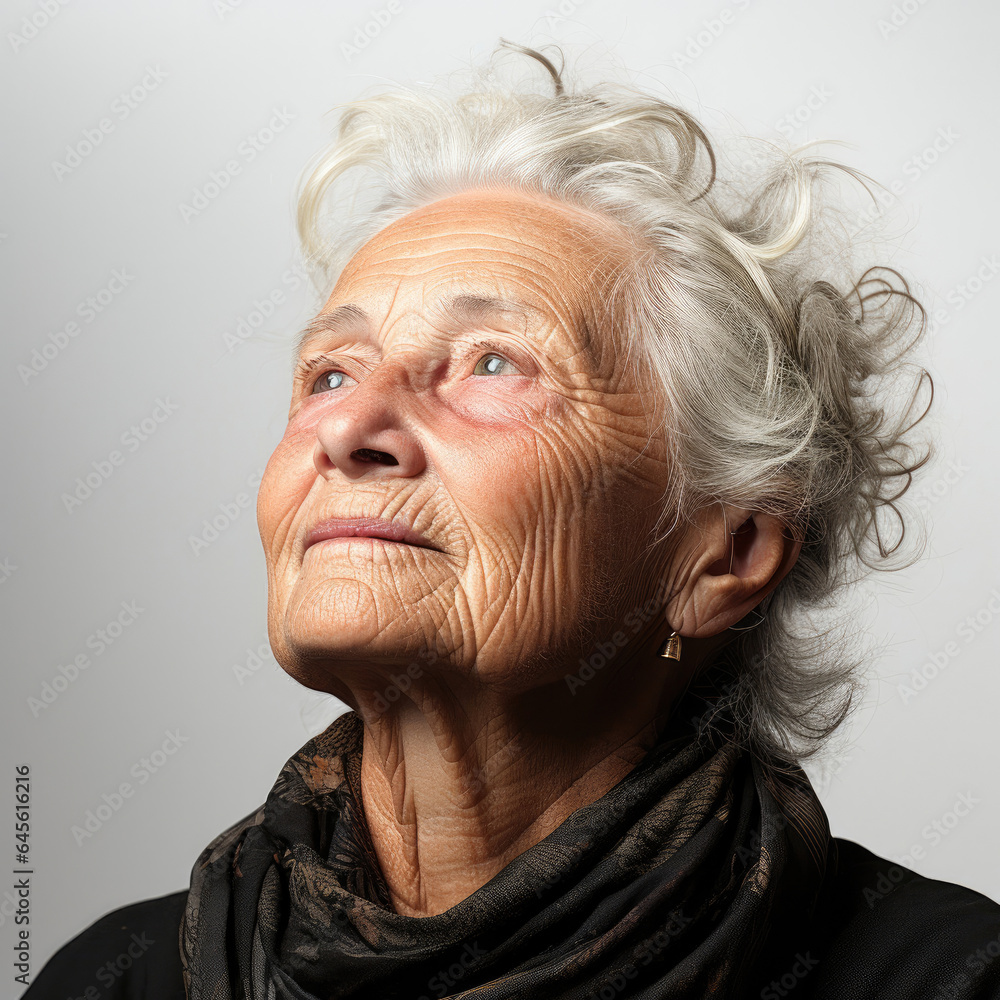 Striking portrait of a Caucasian woman lost in thought. Striking portrait of a Caucasian woman lost in thought.