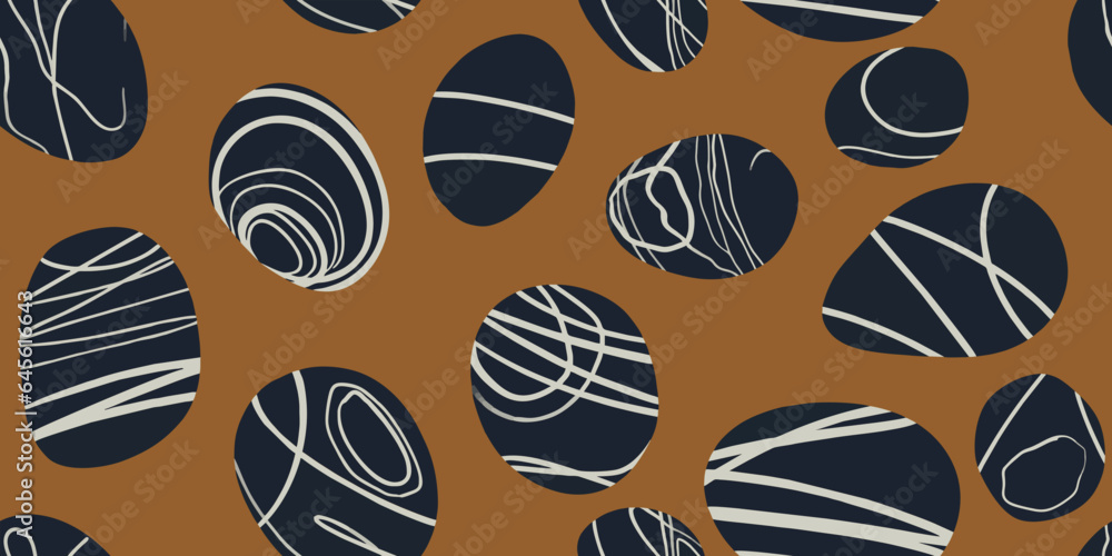 Textured beach pebbles seamless pattern. Beautiful sea stones. Vector shabby hand drawn illustration
Textured beach pebbles seamless pattern. Beautiful sea stones. Vector shabby hand drawn illustration