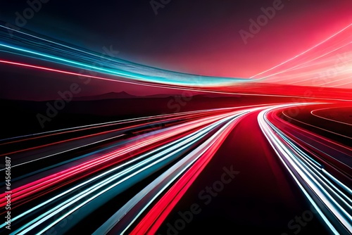 abstract red background neon light generated AI