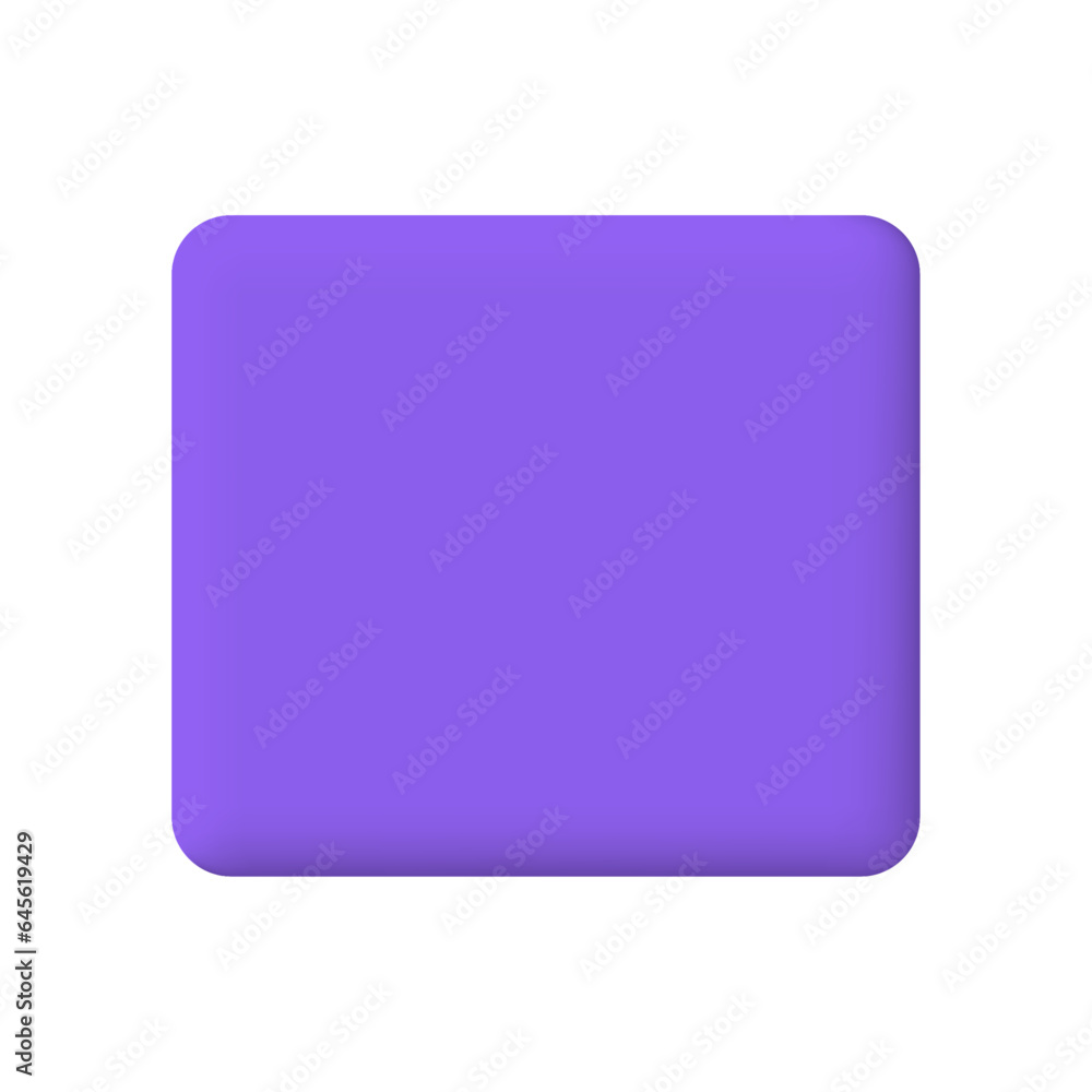 Vector 3d purple square speech bubble icons isolated on white pastel background Vector 3d purple square speech bubble icons isolated on white pastel background