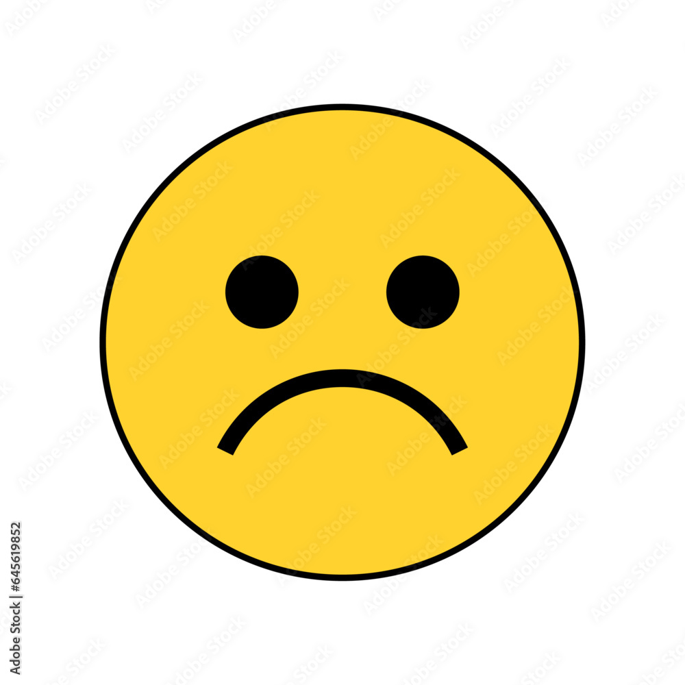 Vector flat emoticon reaction on white background Vector flat emoticon reaction on white background