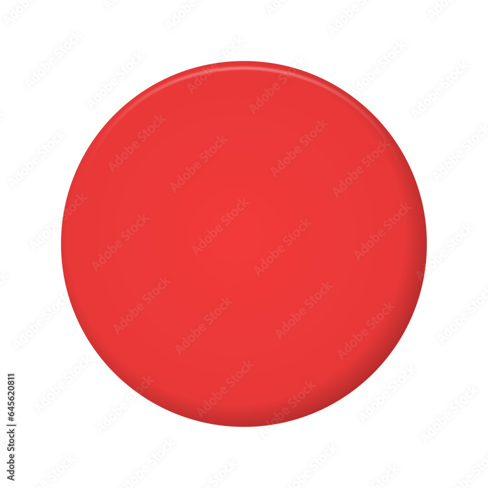 Vector 3d red circle on white background Vector 3d red circle on white background