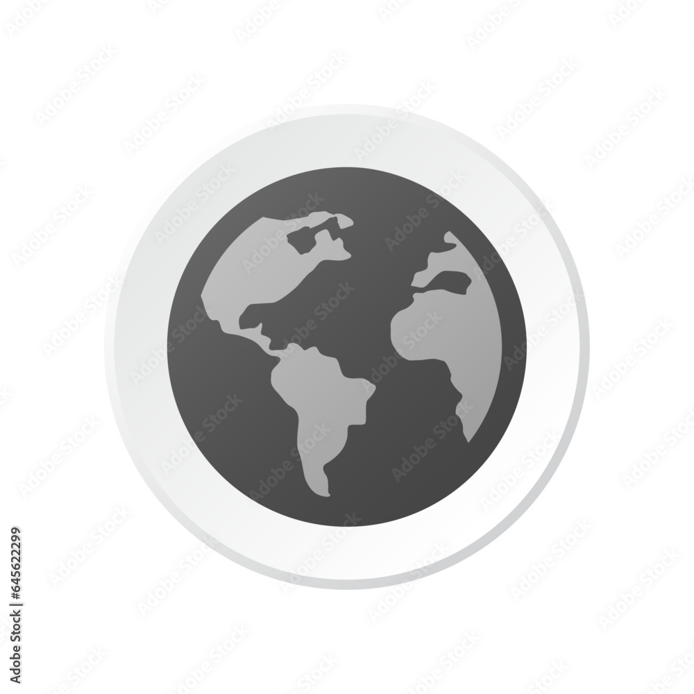 Vector globe earth line icon, sign on white background for your design Vector globe earth line icon, sign on white background for your design