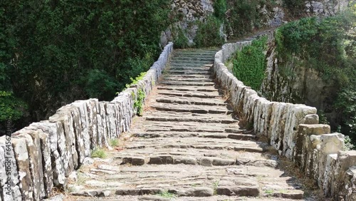 Amazing  view of Kokkorou stone bridge at Pindus Mountains, Zagori, Epirus, Greece
 photo