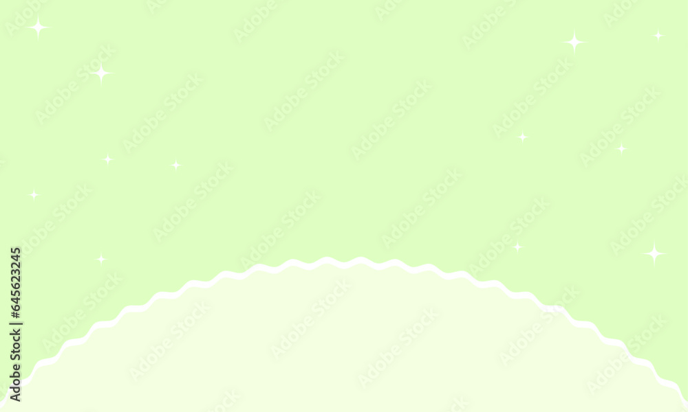 Vector realistic cute green with star background Vector realistic cute green with star background