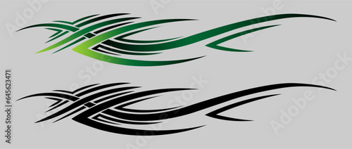 Racing car side sticker sports cars abstract tribal tattoo decoration