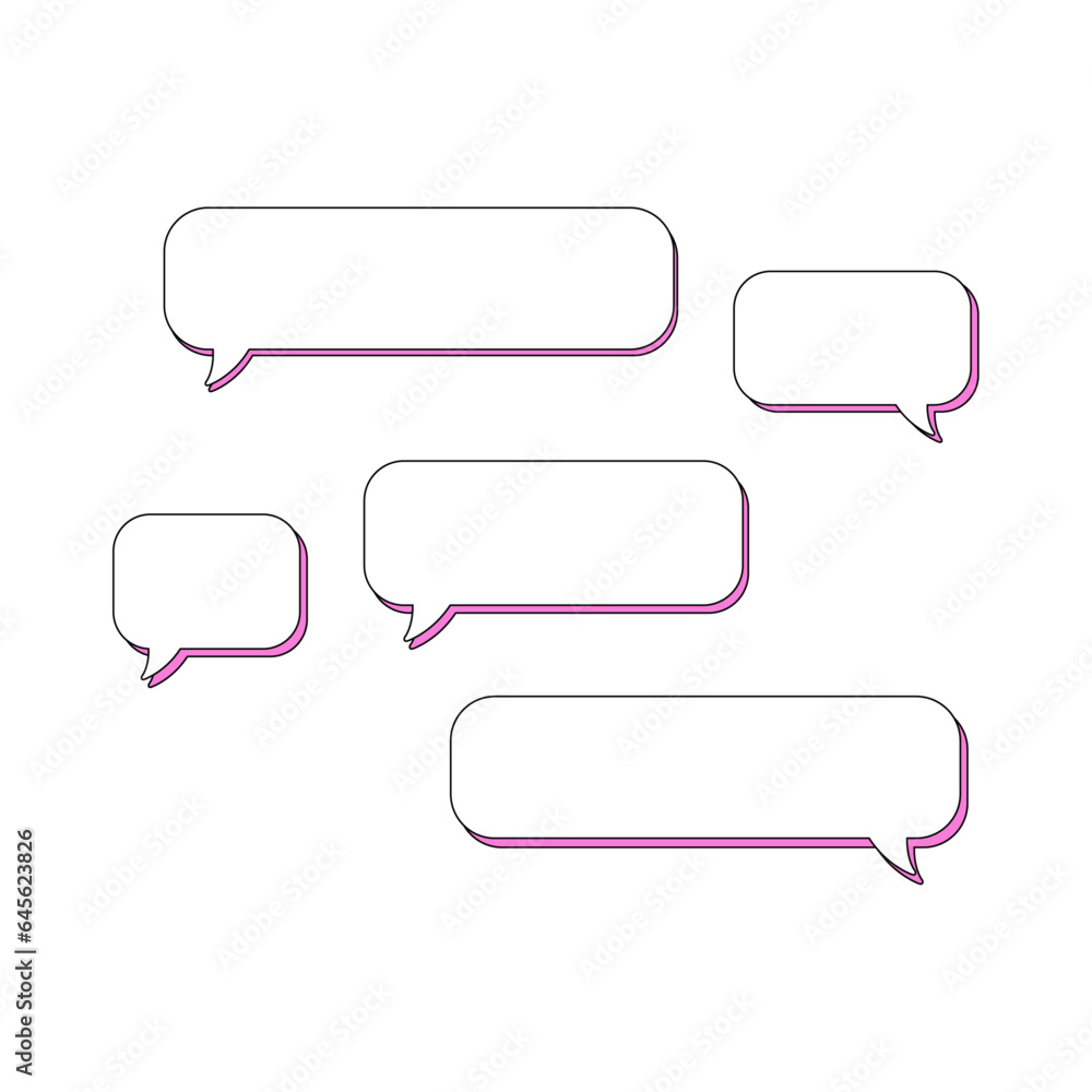 Vector speech bubble message balloon dialog communication comic cartoon Vector speech bubble message balloon dialog communication comic cartoon
