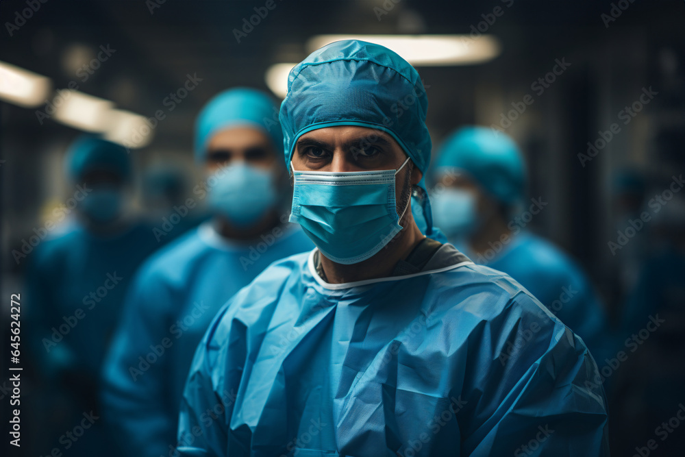 Portrait of surgeon looking at camera in operation room at the hospital
