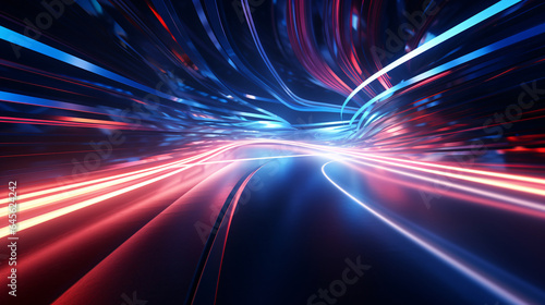 abstract background light trails perspective angle curve distortion