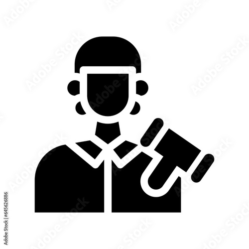 court judge solid icon illustration vector graphic