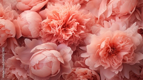 Fototapeta Naklejka Na Ścianę i Meble -  Coral peony flowers background close up.