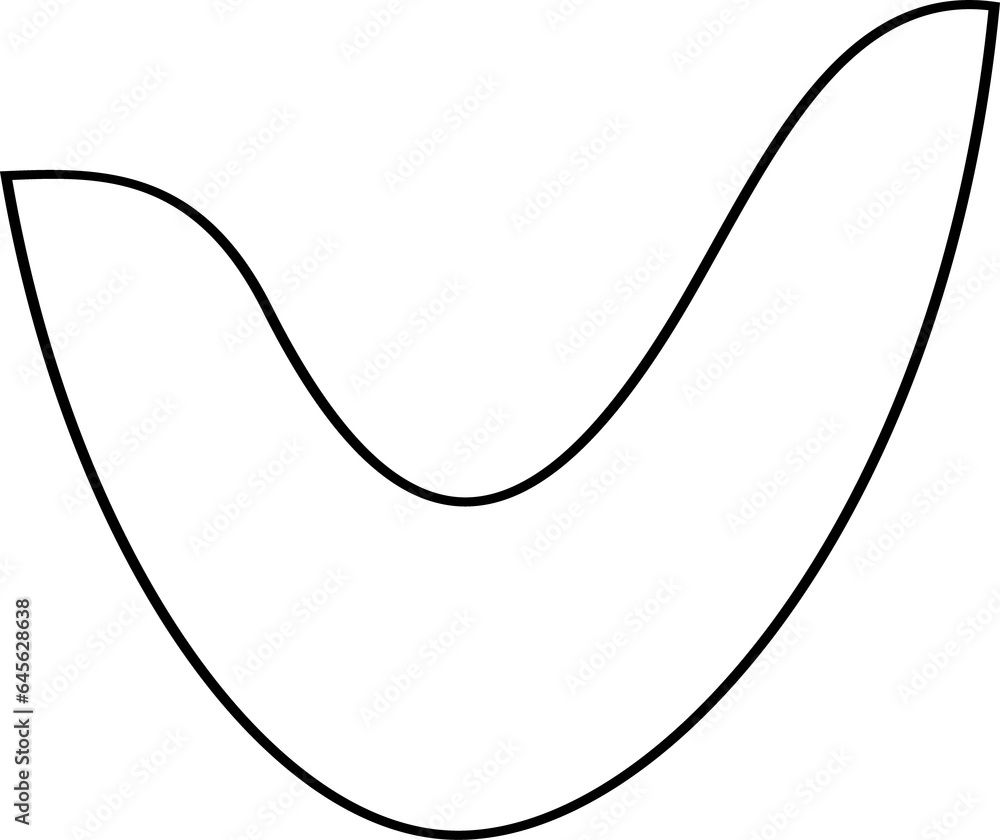 Black outline abstract simple shape png Black outline abstract simple shape png