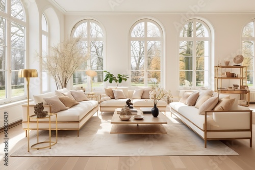 Modern Luxury Living Area Interior Design with Opulent Details - © Azar
