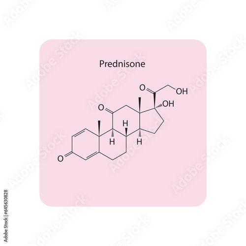 Brassinolide Plant Steroid - growth regulator Molecular structure skeletal formula on pink background.