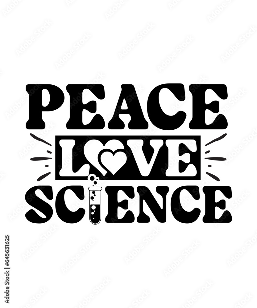 peace love science svg design