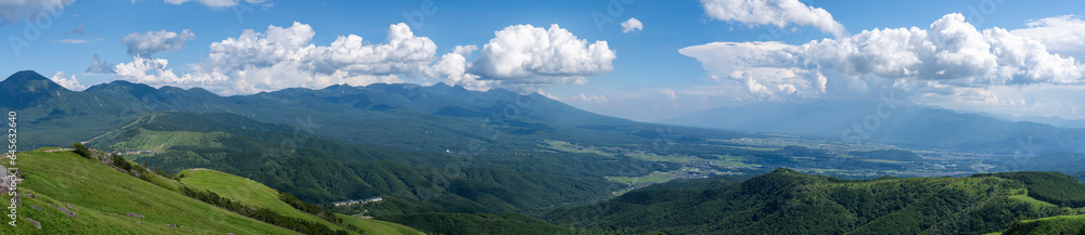 車山山頂から見える八ヶ岳連峰や南アルプスのパノラマ風景