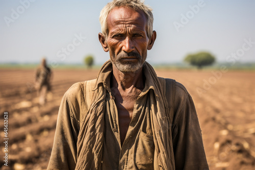 Old farmer. wisdom of a weathered farmer, a steward of the land, under the boundless sky, cultivating a harmonious connection with nature