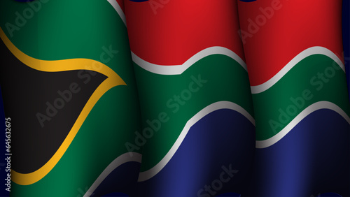 south africa waving flag background design vector illustration