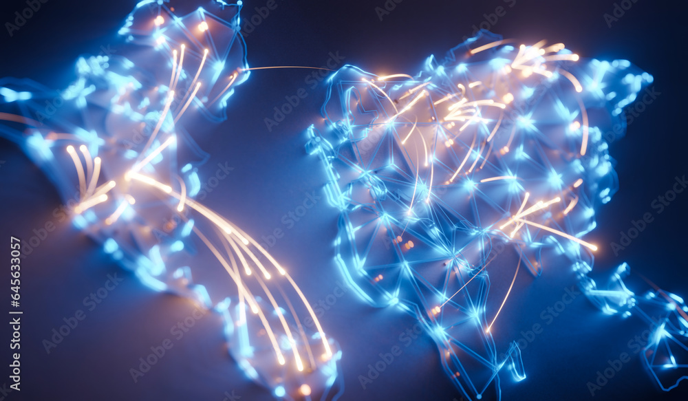 world map wire line neon glow style. world map wire line neon glow style.