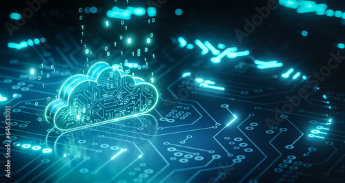 cloud computing circuit board background
