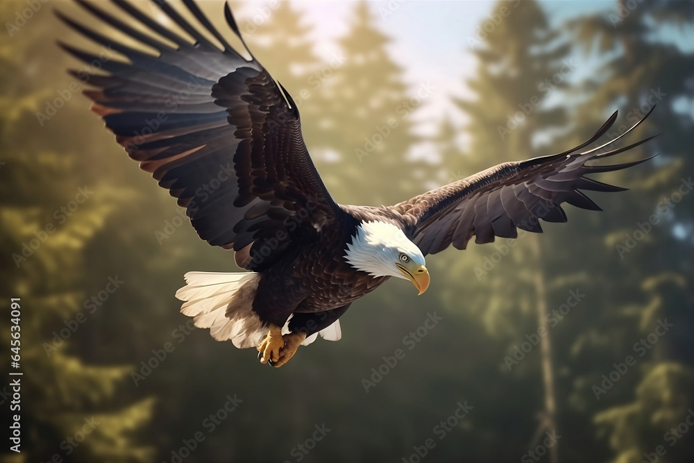 Obraz premium bald eagle in flight.