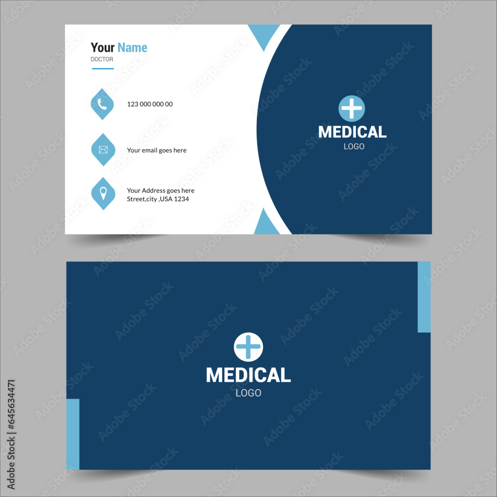 Medical Business card Modern health care medical card doctor business