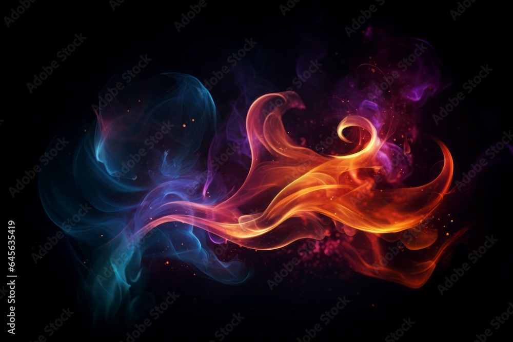 Energy dark colorful background. Generate AI