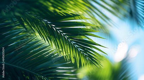 Palm Leaves Background © ni