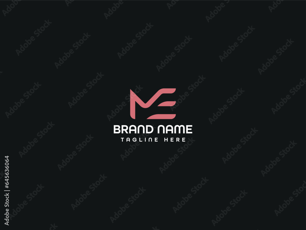 M + E letter logo design M + E letter logo design