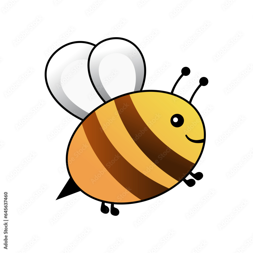 cute honey bee in cartoon style cute honey bee in cartoon style