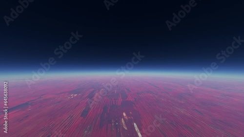 High altitude aerial view of the Simpson Desert Northern Territory. Australia