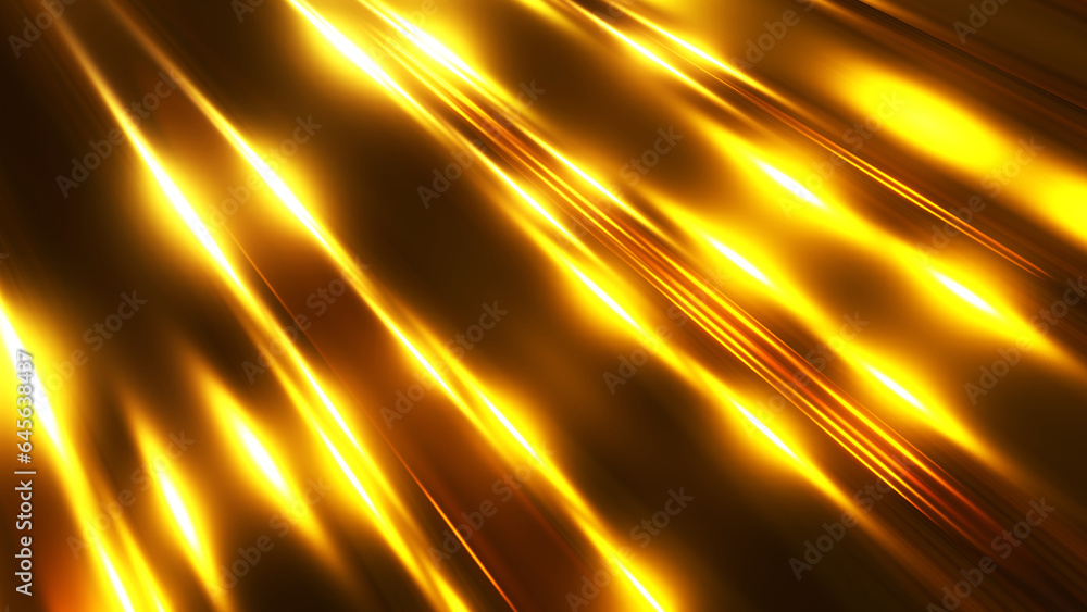 Obraz premium Gold metallic background, shiny striped 3D metal abstract backgroun