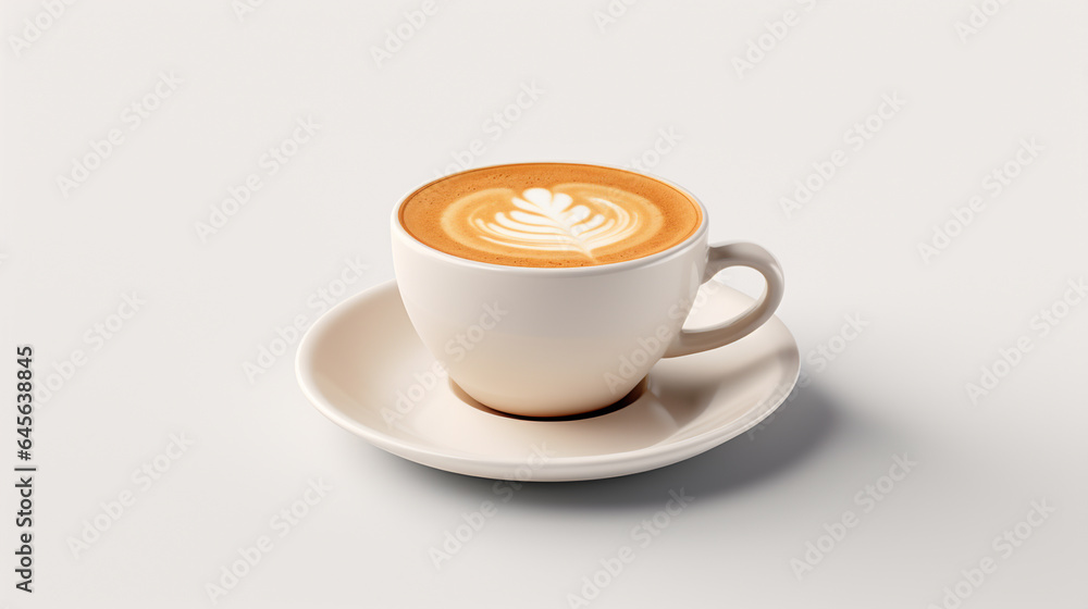 A cup with coffee on a neutral background . A cup with coffee on a neutral background .
