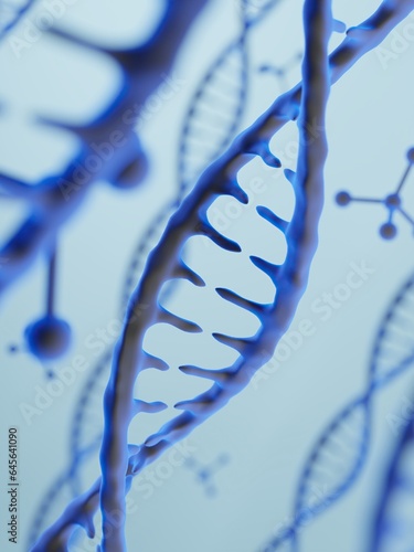 3D illustration. DNA structure. Medical science background. photo