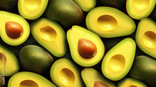 Avocado on a bright or neutral background.