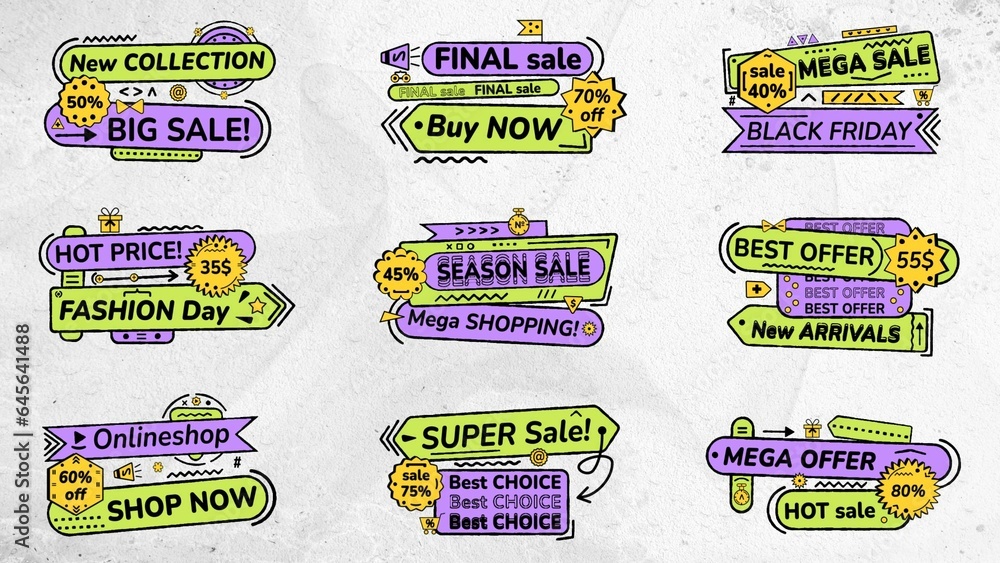 Fancy Sales Titles Stock Template Adobe Stock