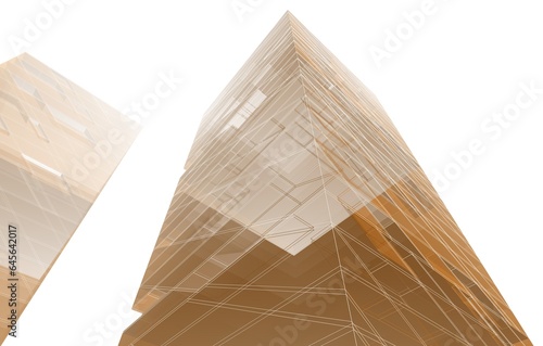 Abstract architectural background 3d rendering