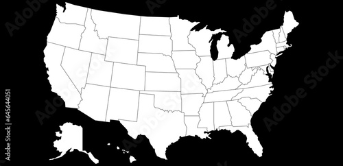 USA map. United States. Vector file