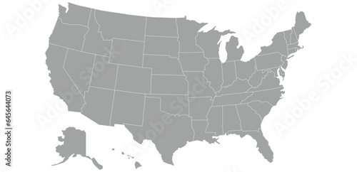 USA map. United States. Vector file