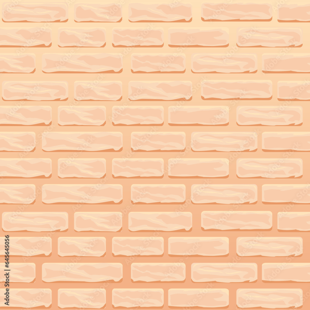 Fototapeta premium Wall Brick Cartoon Illustration